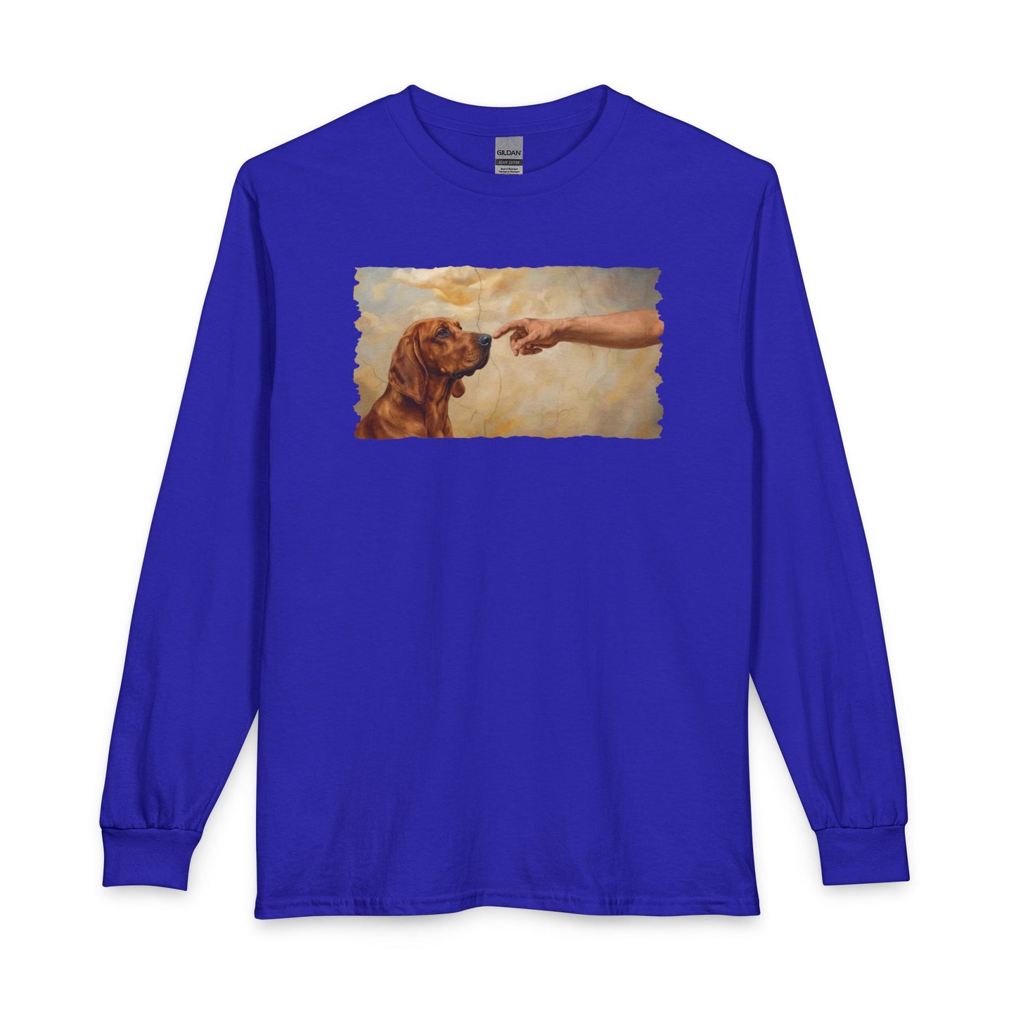 God Creates Redbone Coonhound Long Sleeve Royal