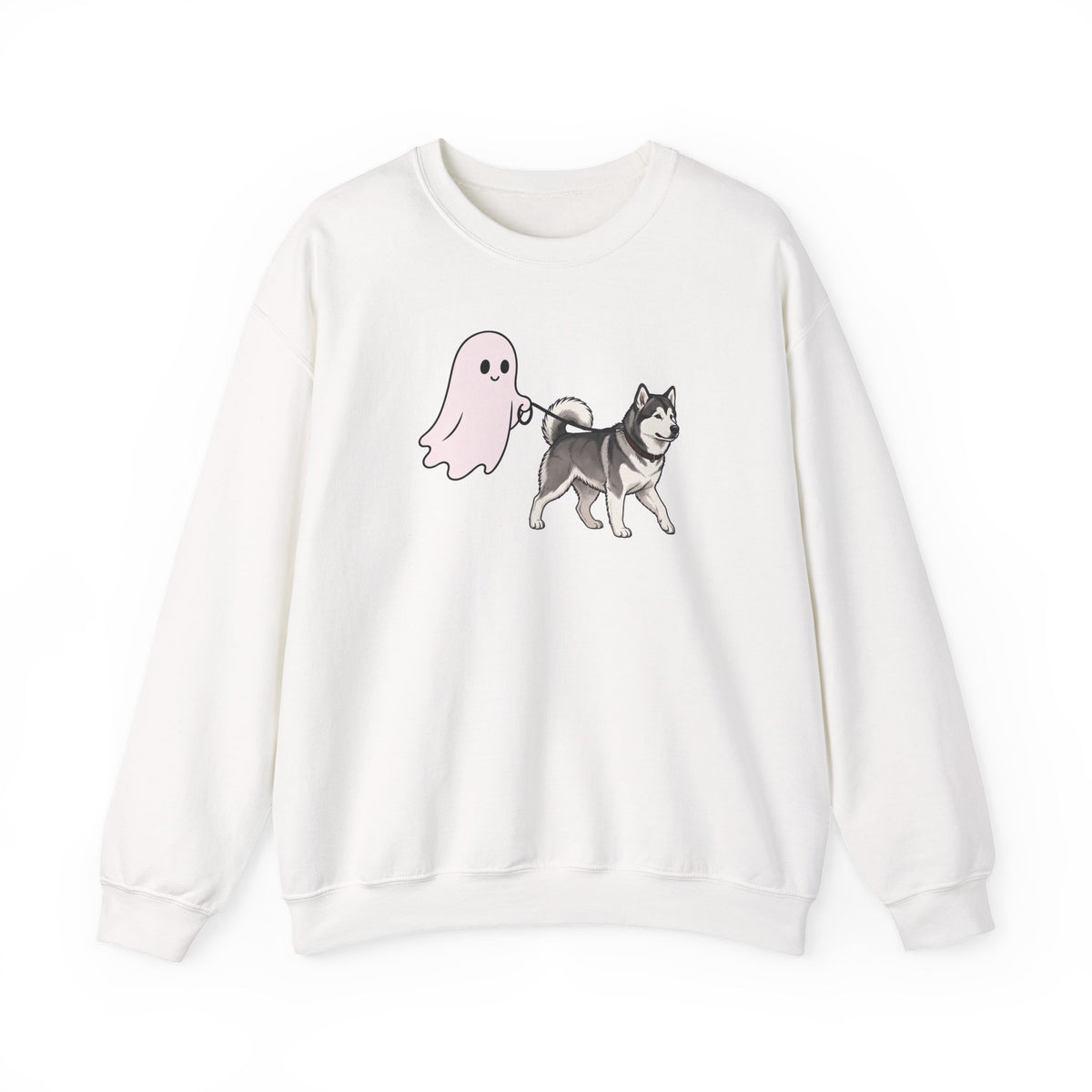 Alaskan Malamute Ghost Walk Crewneck Sweatshirt