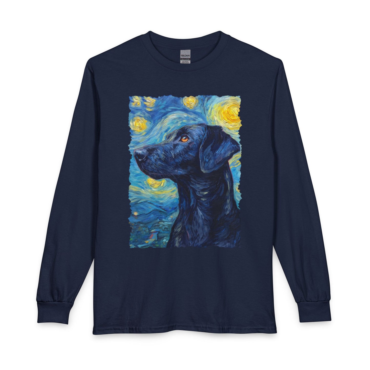 Black Labrador Starry Night Long Sleeve