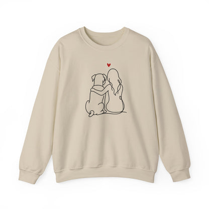Boxer and Girl Crewneck Sweatshirt