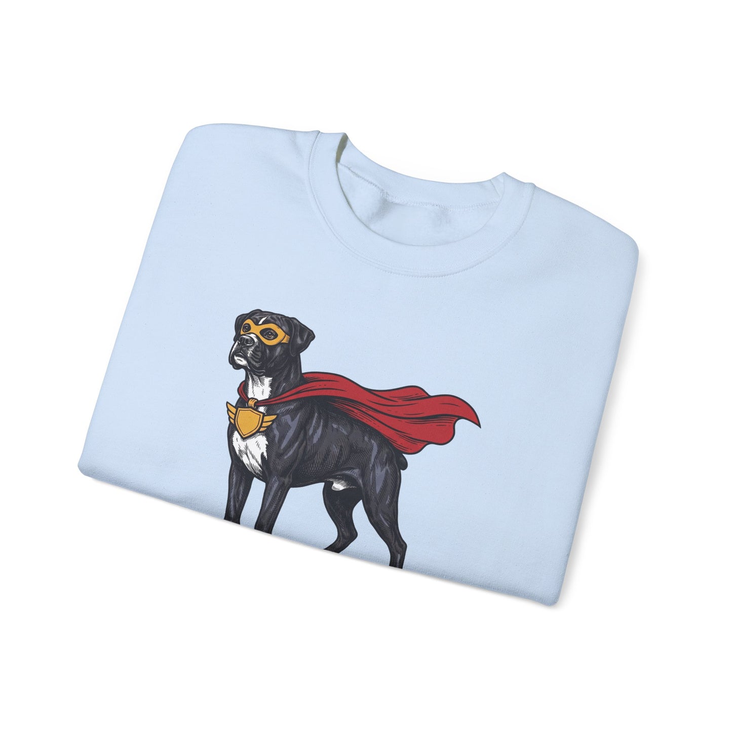 Black Boxer Superhero Crewneck Sweatshirt