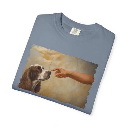 God Creates Cocker Spaniel Premium Tee