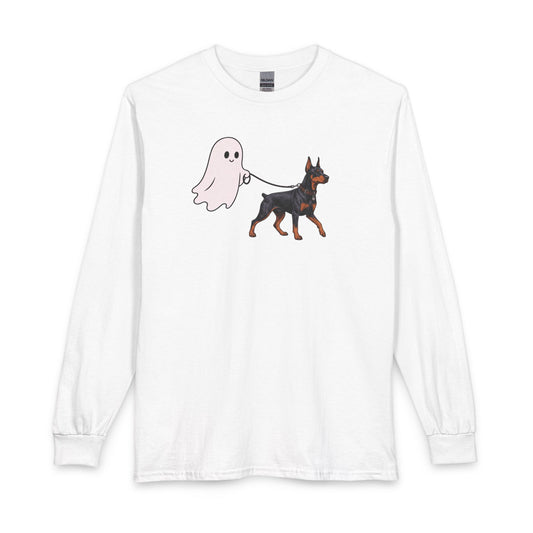 Doberman Halloween Ghost Long Sleeve