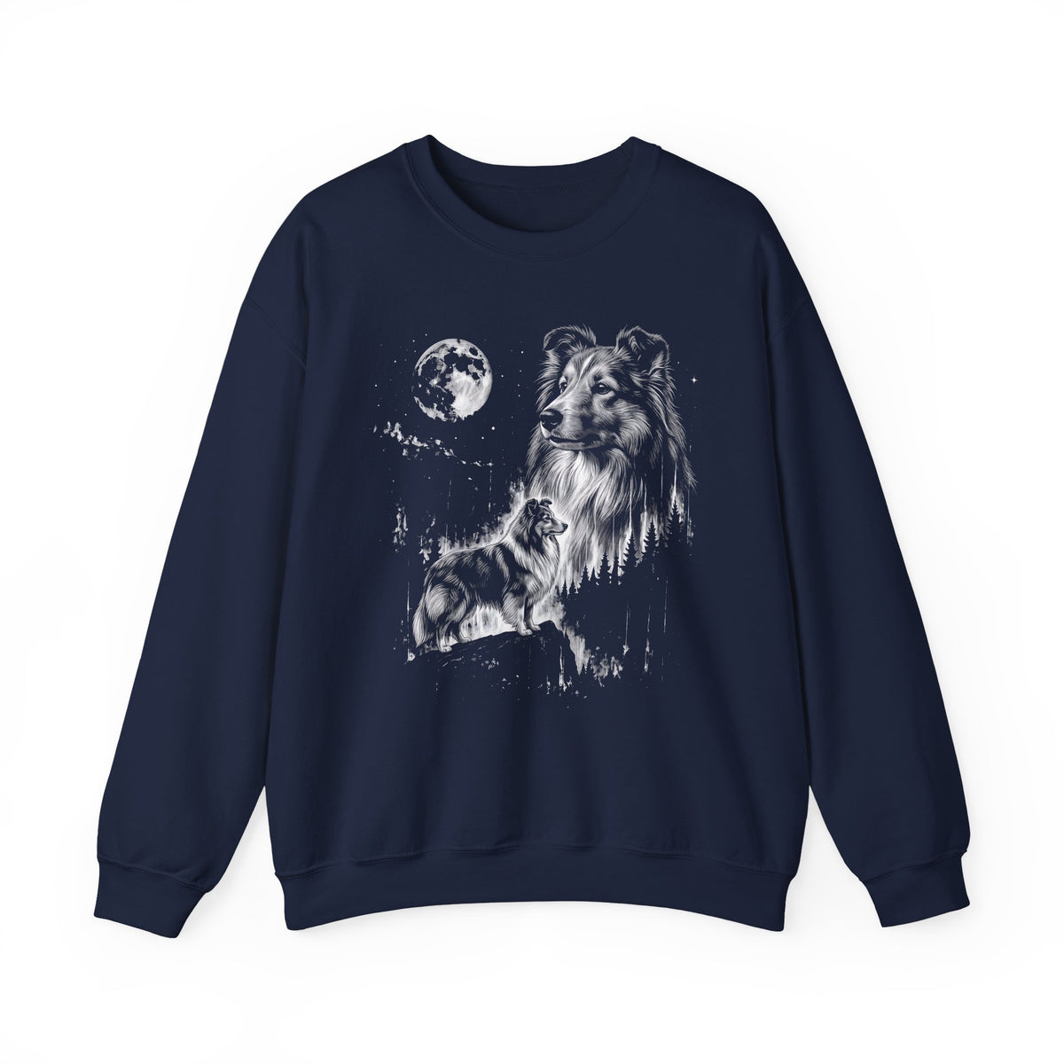 Shetland Sheepdog Moonlight Crewneck Sweatshirt