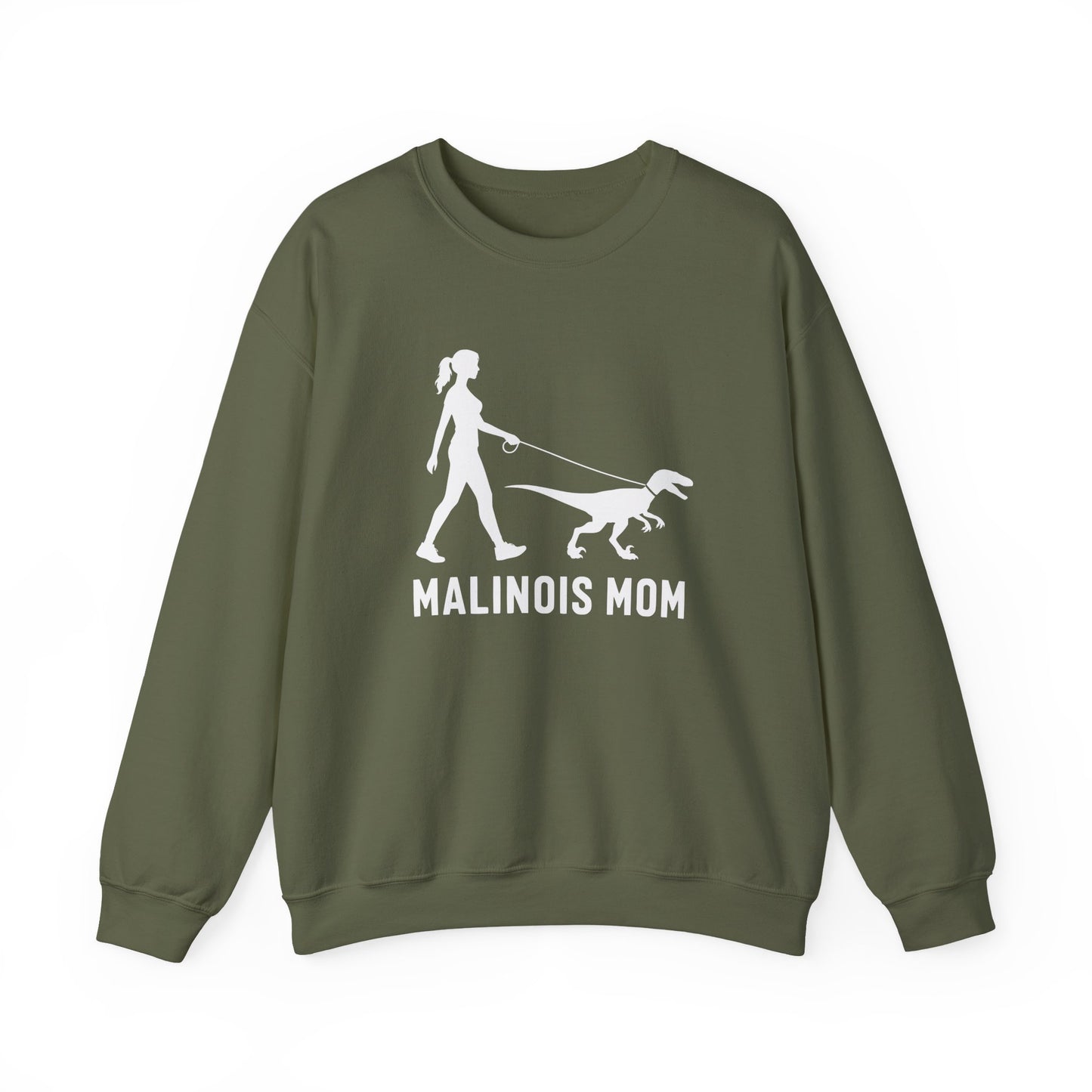 Malinois Mom Velociraptor Crewneck Sweatshirt