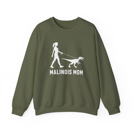 Malinois Mom Velociraptor Crewneck Sweatshirt