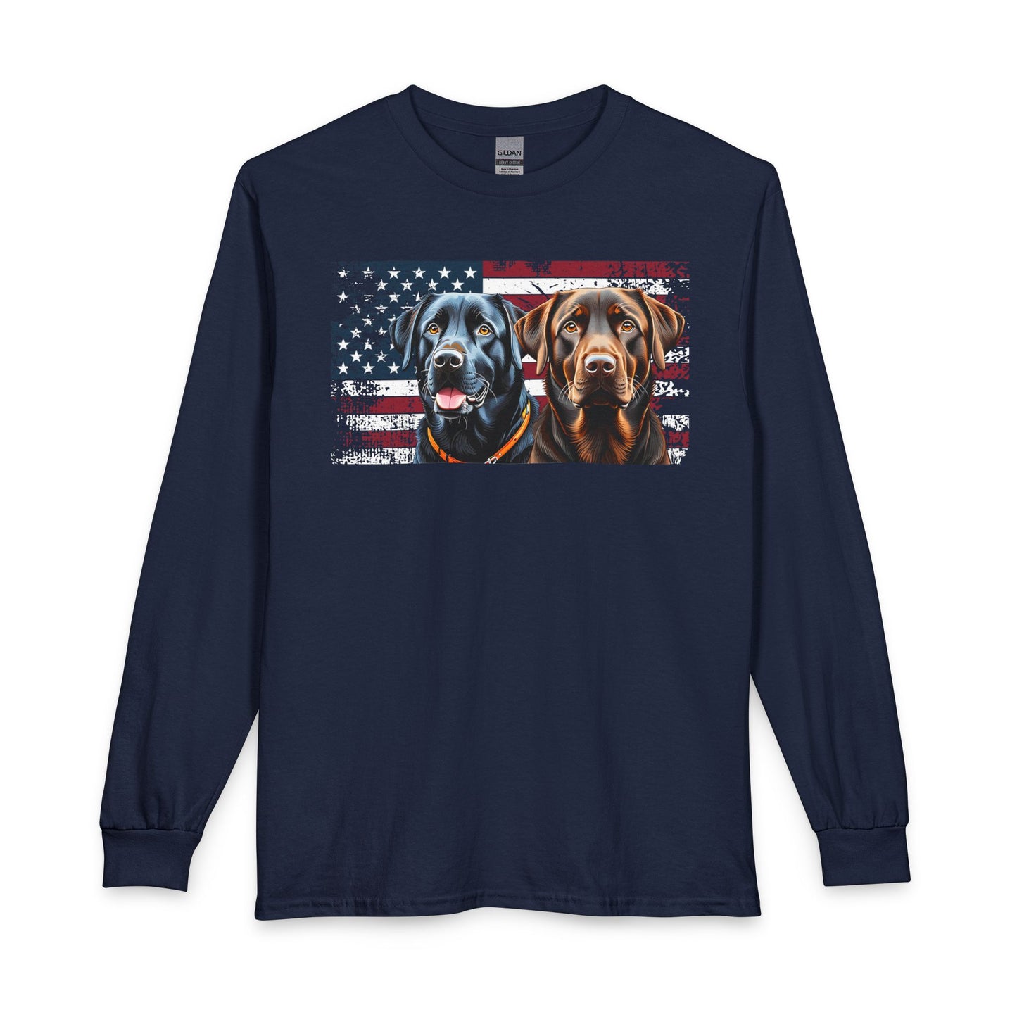 Chocolate & Black Labrador Long Sleeve