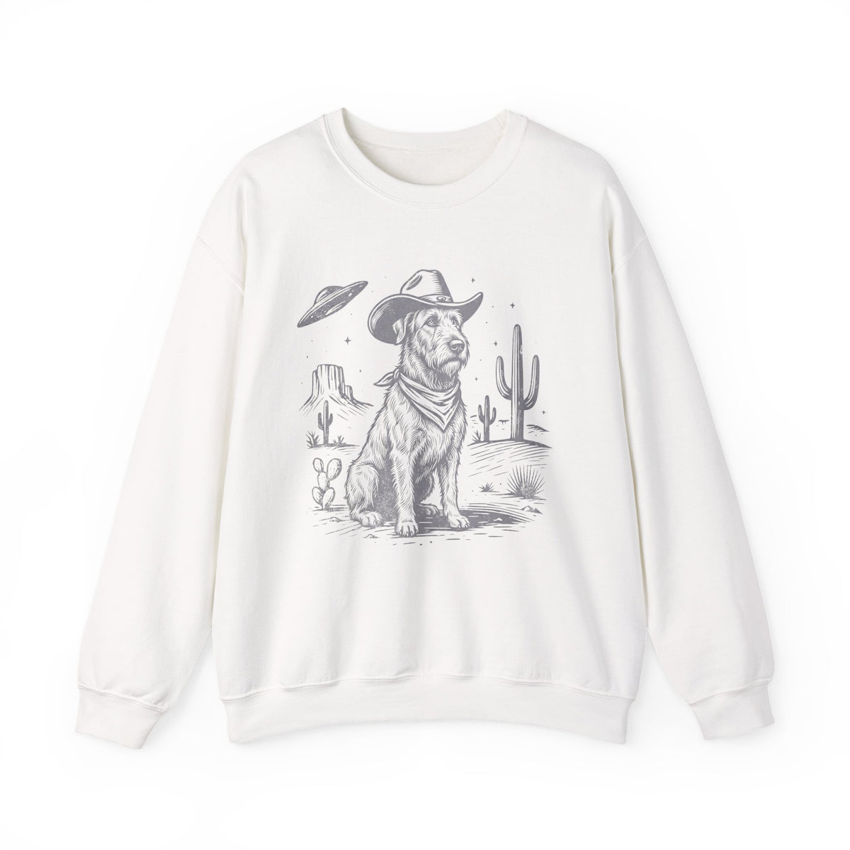 Irish Wolfhound Cowboy Crewneck Sweatshirt