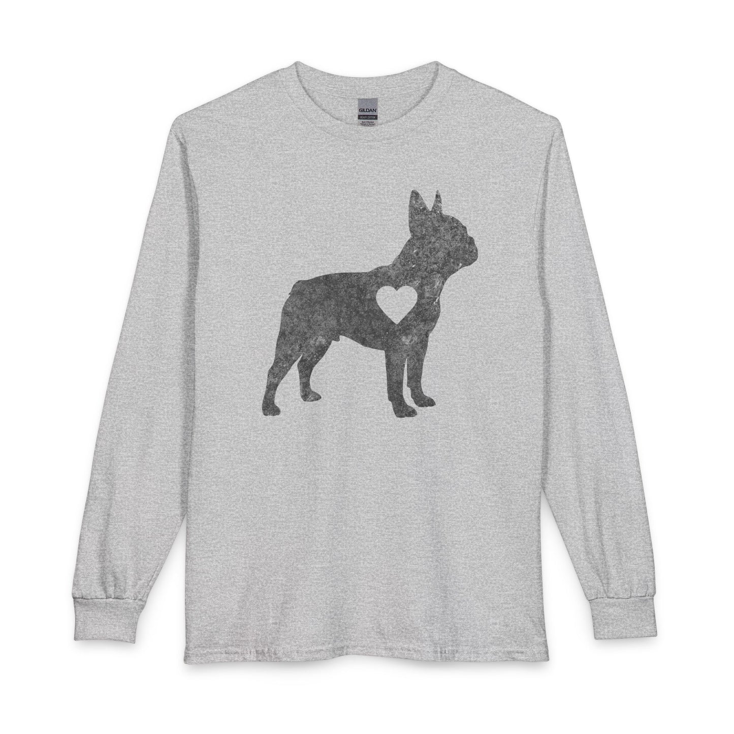Frenchie Love Long Sleeve Sport Grey
