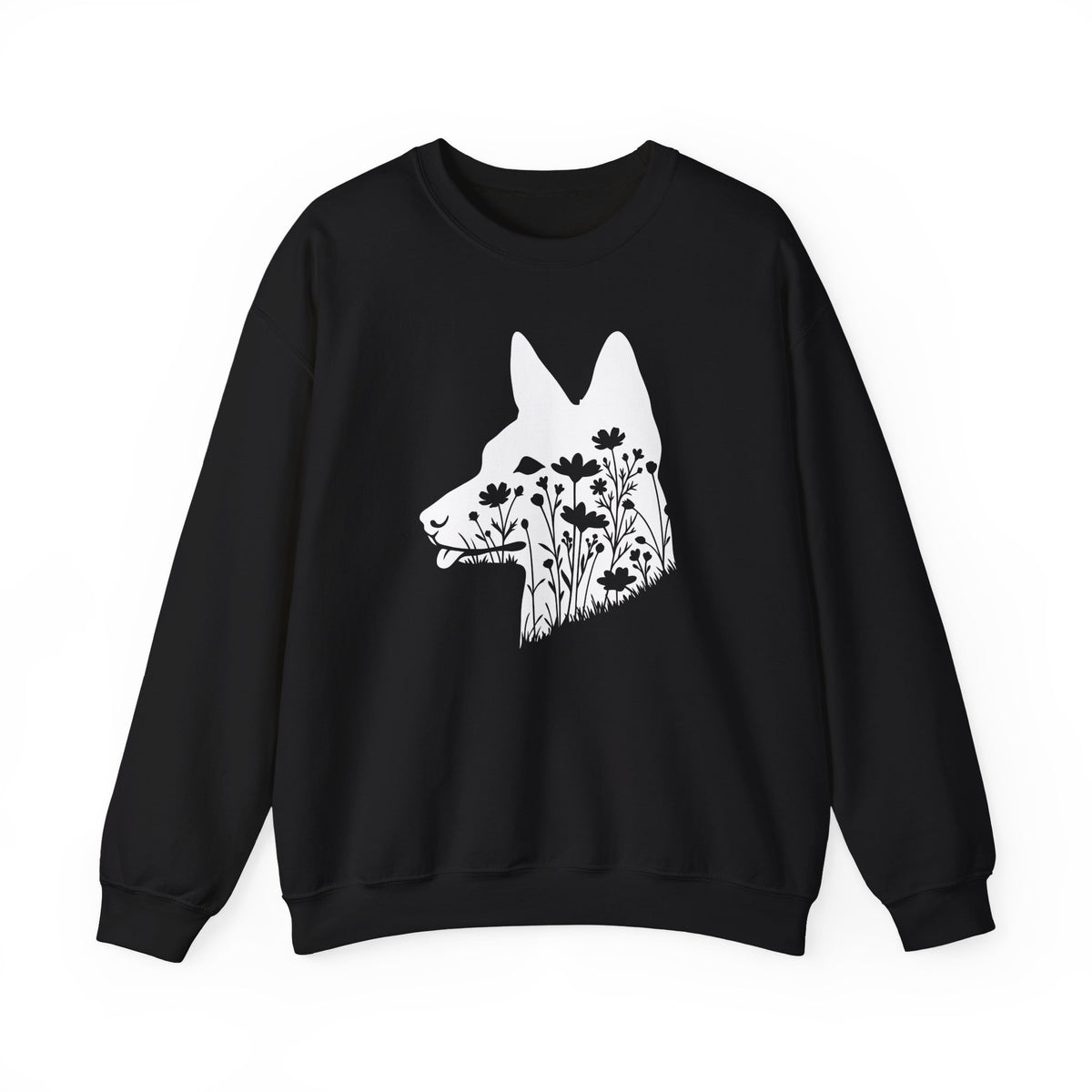 Basenji Flowers Crewneck Sweatshirt