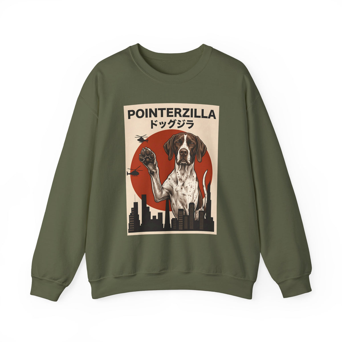 English Pointer Pointerzilla Crewneck Sweatshirt