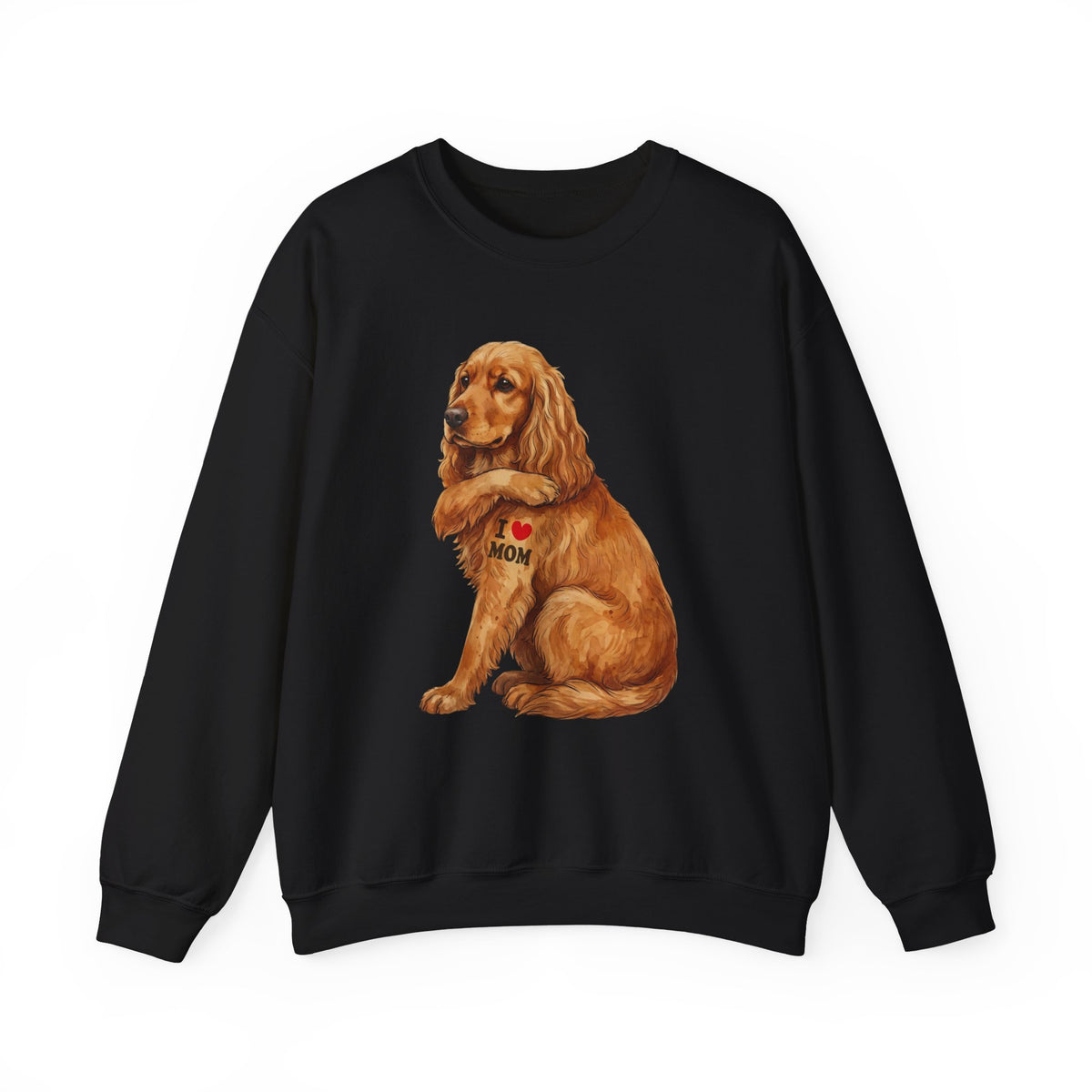 Cocker Spaniel I Love Mom Crewneck Sweatshirt