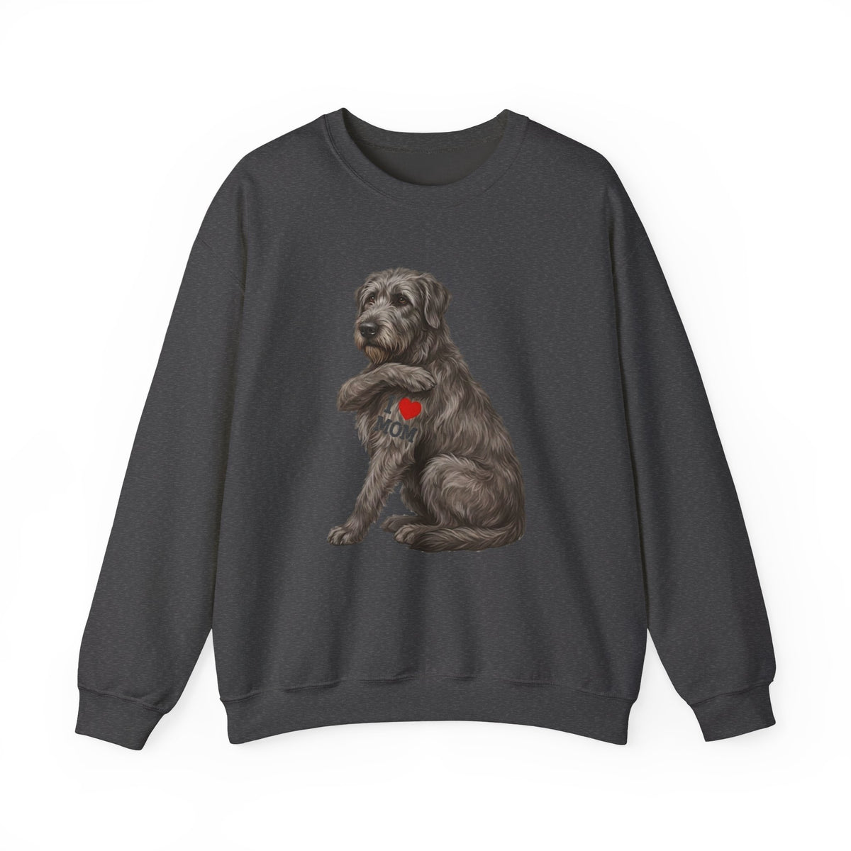I Love Mom Irish Wolfhound Crewneck Sweatshirt
