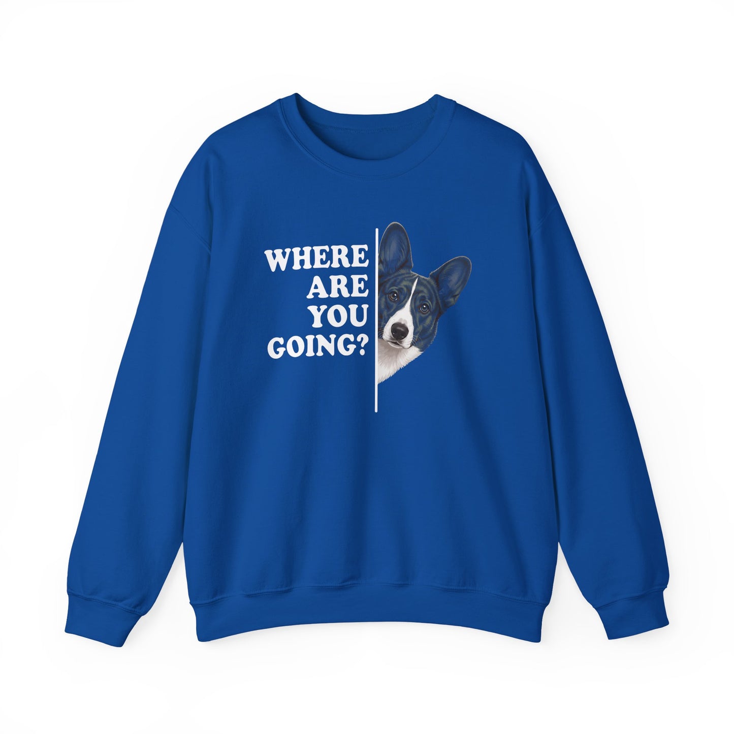 Cardigan Welsh Corgi Red Brindle Where Are You Going Crewneck Sweatshirt