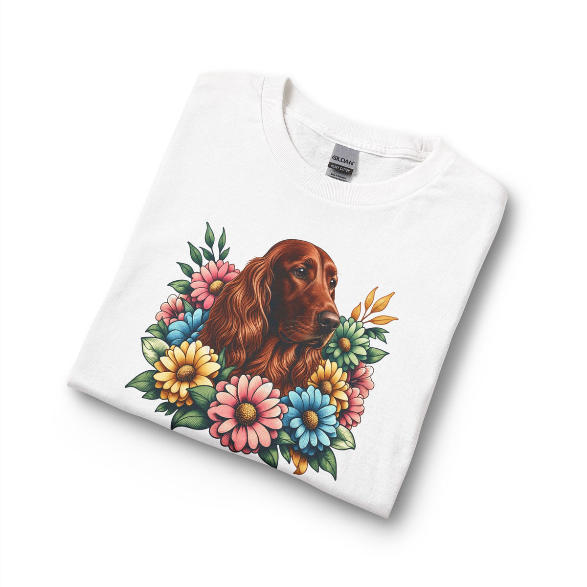 Irish Setter Flower Wreath Long Sleeve