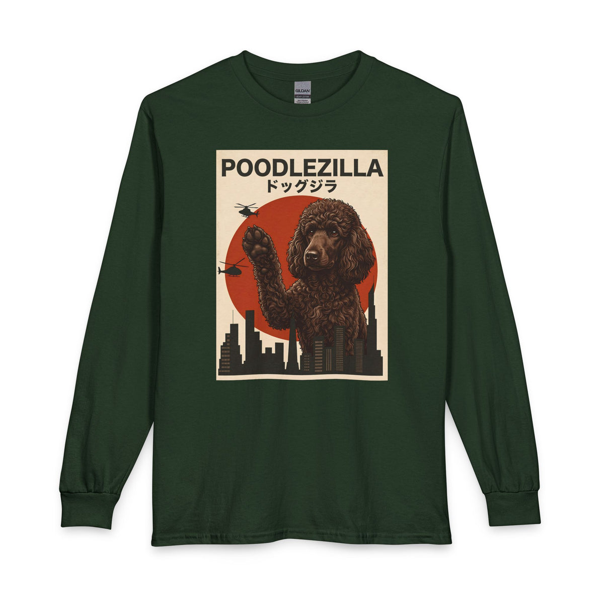 Standard Poodle Poodlezilla Chocolate Long Sleeve