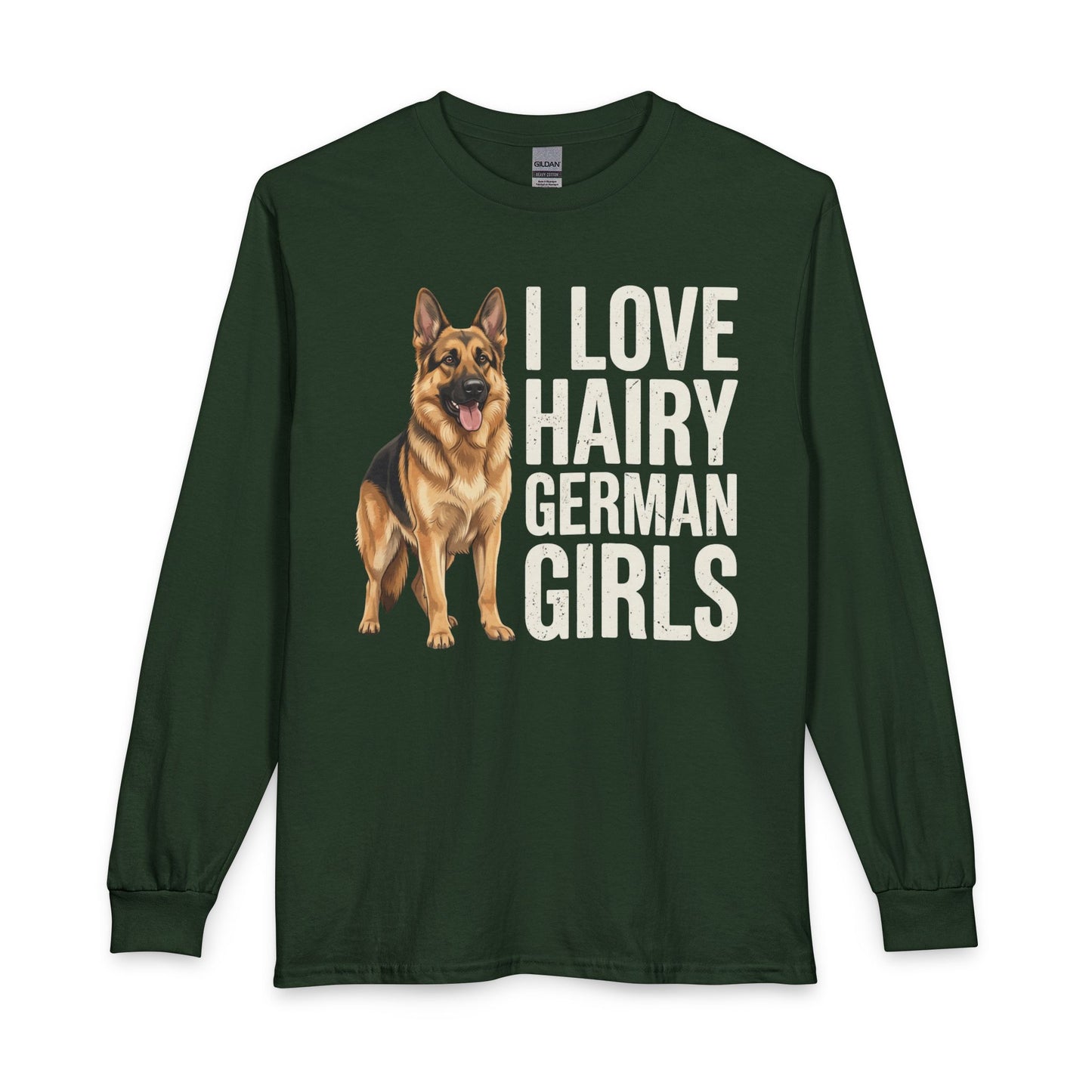 German Shepherd Hairy German Girls Long Sleeve