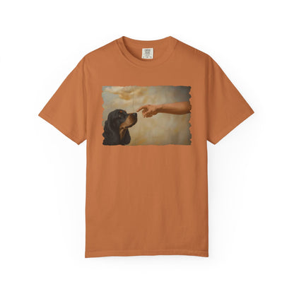 God Creates Black and Tan Cocker Premium Tee