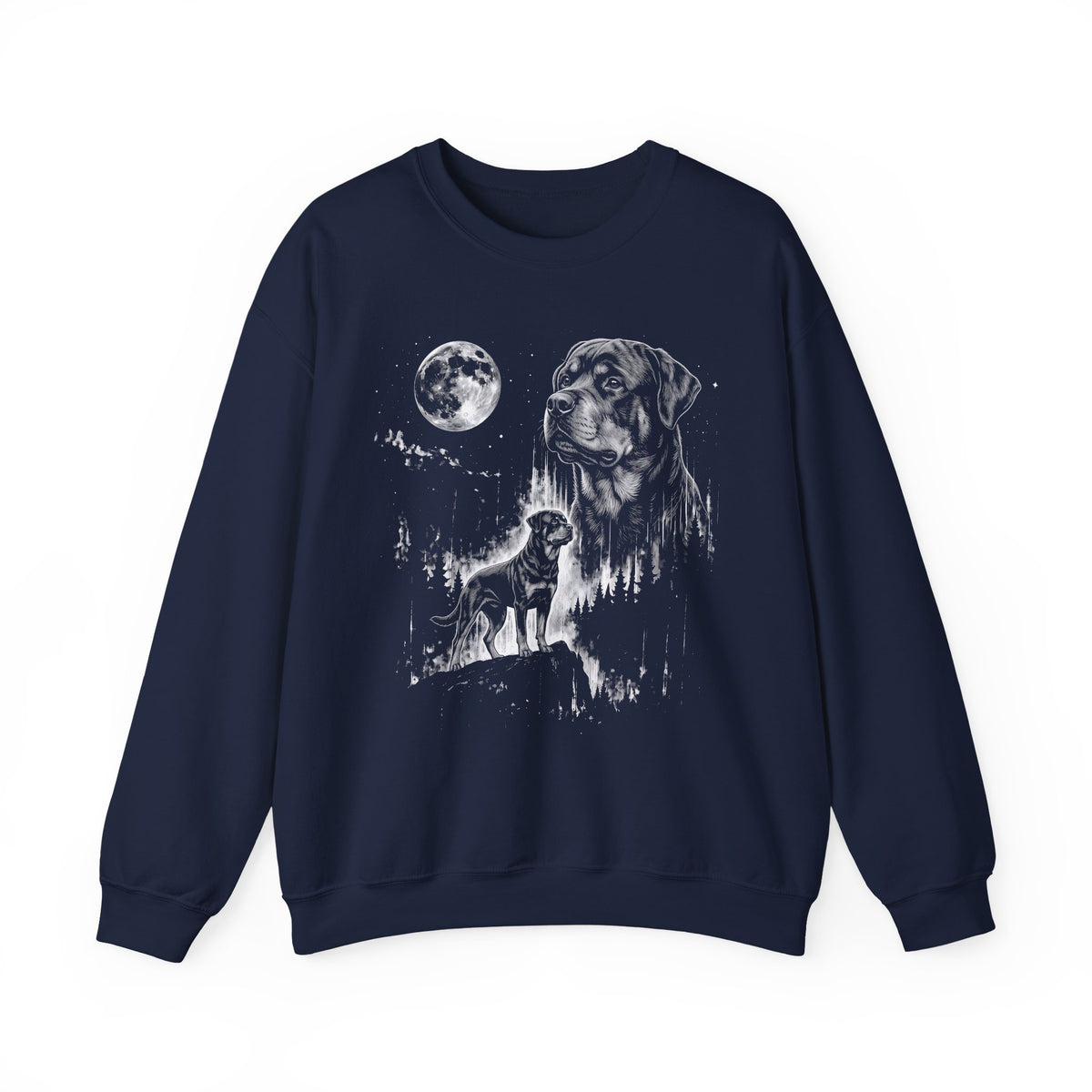 Rottweiler Moonlight Crewneck Sweatshirt