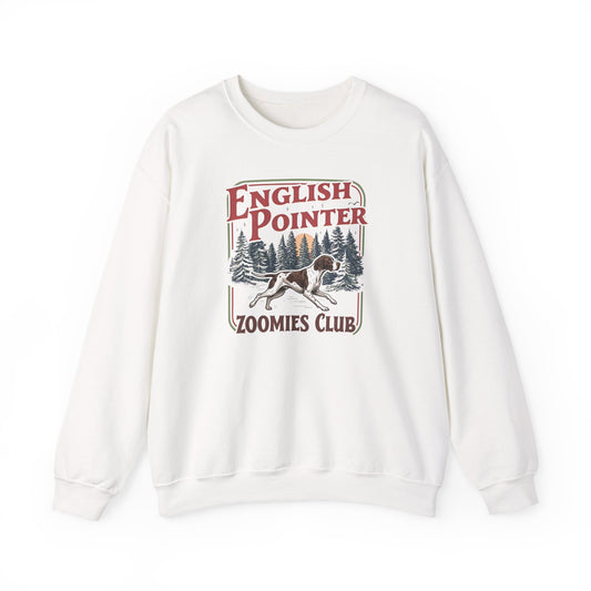 English Pointer Zoomies Club Crewneck Sweatshirt