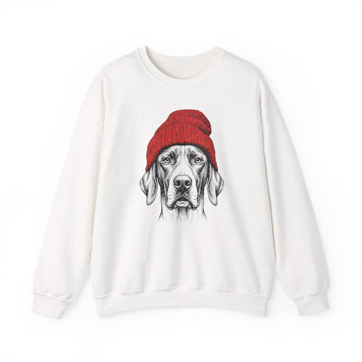 English Pointer Beanie Crewneck Sweatshirt