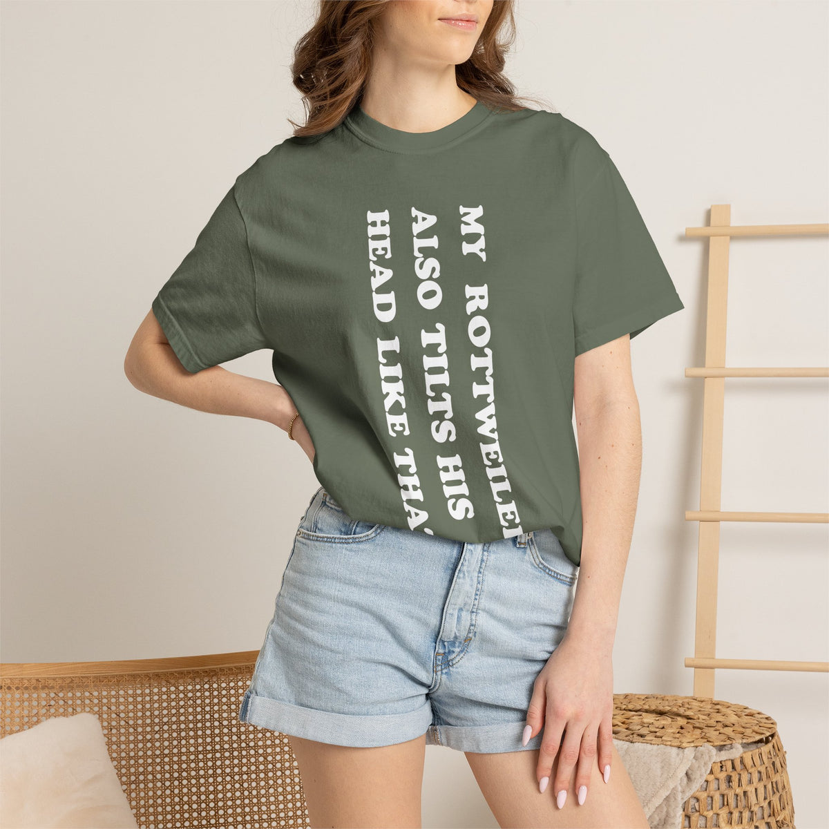 Rottweiler Tilts His Head Premium Tee