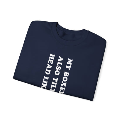 Boxer Tilt Her Head Crewneck Sweatshirt