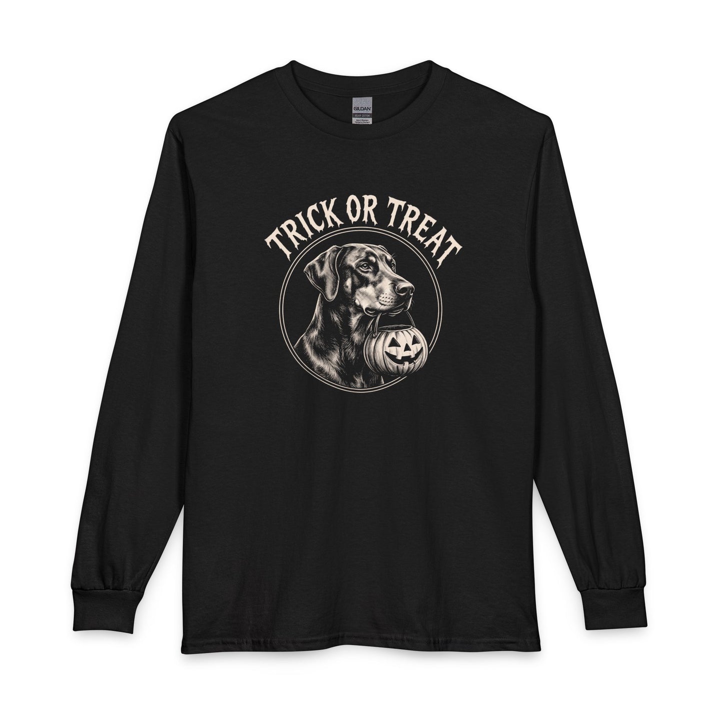 Doberman Halloween Trick or Treat Long Sleeve