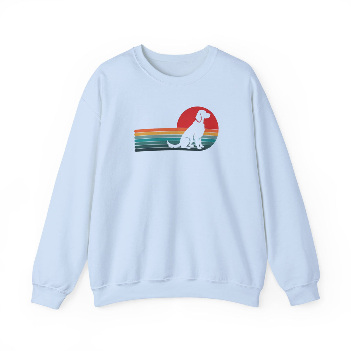 English Setter Retro Sunset Crewneck Sweatshirt