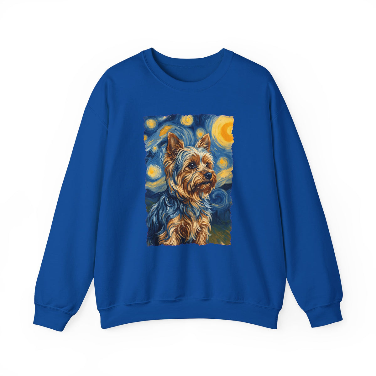 Yorkshire Terrier Van Gogh Crewneck Sweatshirt Royal