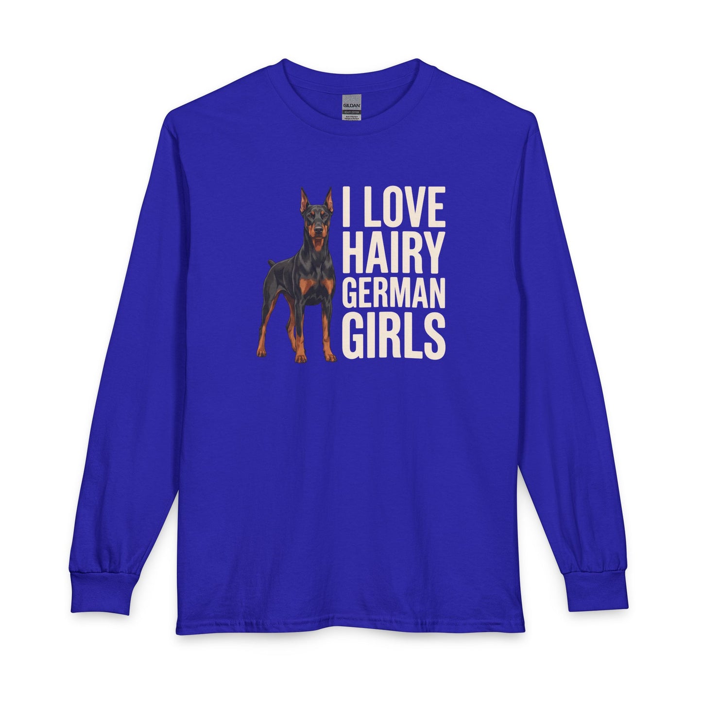 Doberman Hairy Girls Long Sleeve