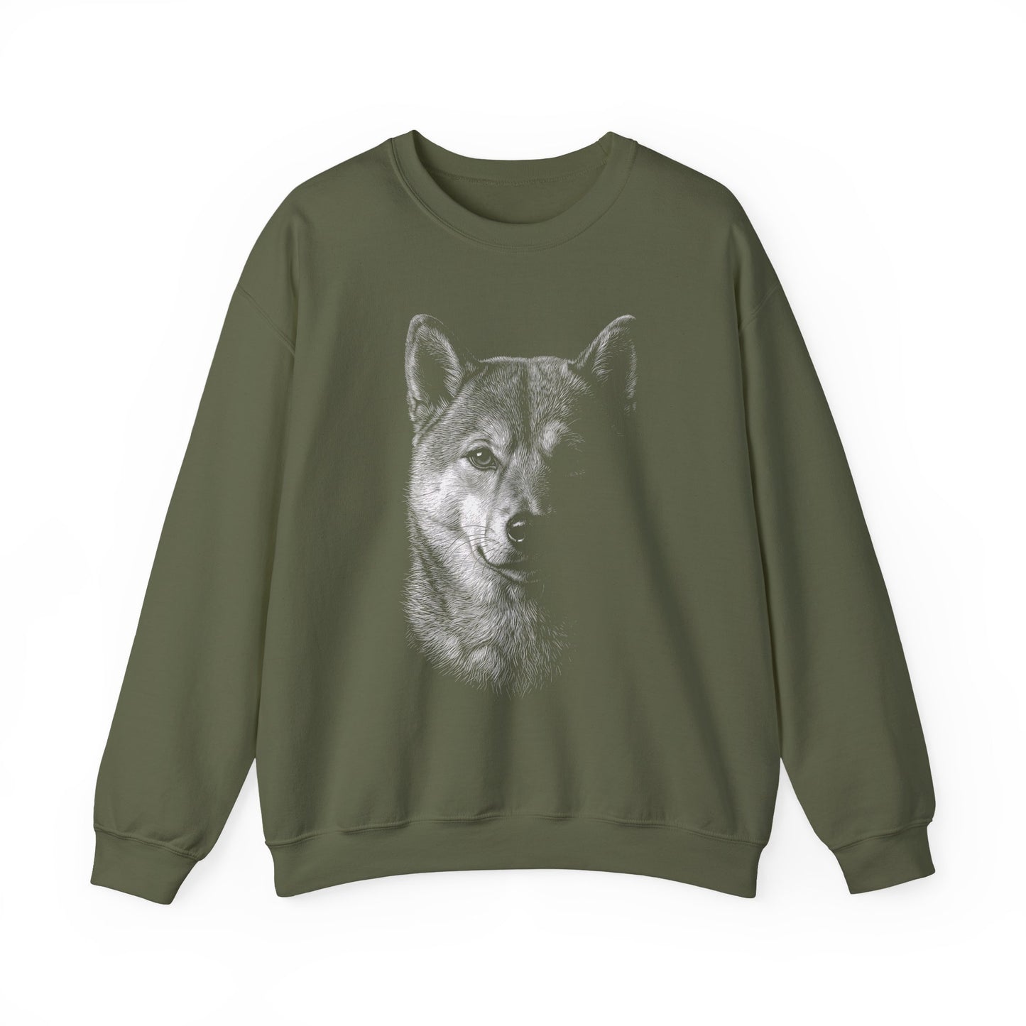 Shiba Inu Engraved Crewneck Sweatshirt