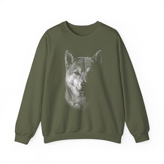 Shiba Inu Engraved Crewneck Sweatshirt