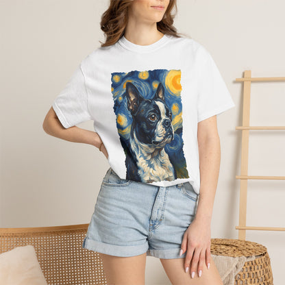 Boston Terrier Van Gogh Premium Tee