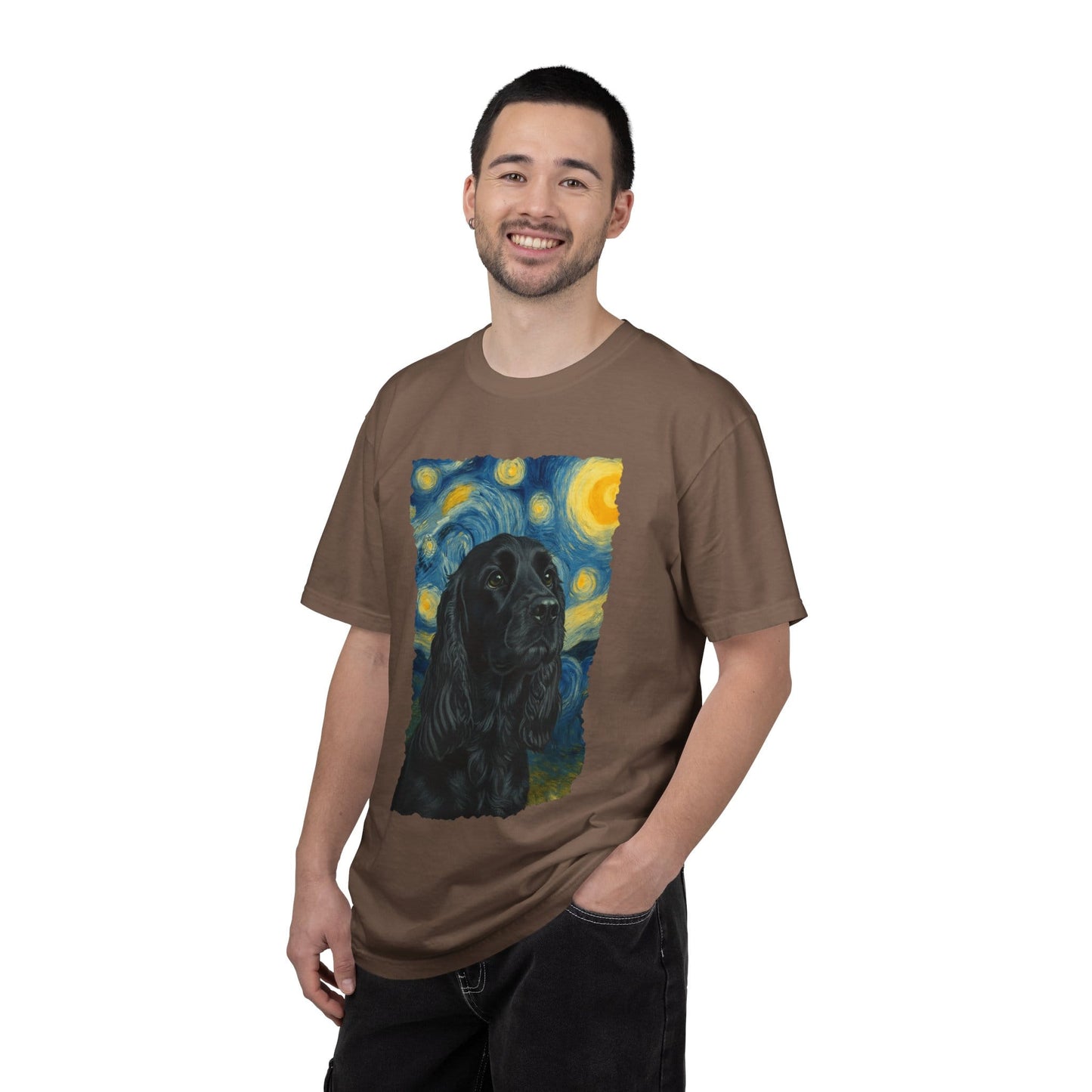 Black Cocker Spaniel van Gogh Premium Tee