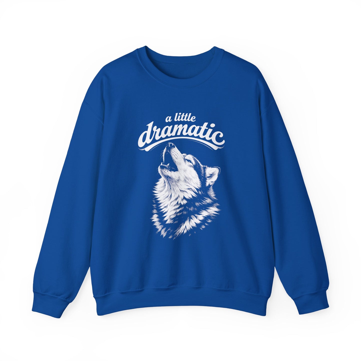 Dramatic Husky Crewneck Sweatshirt Royal