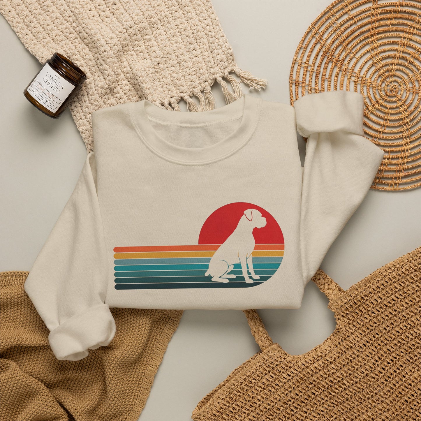 Boxer Retro Crewneck Sweatshirt