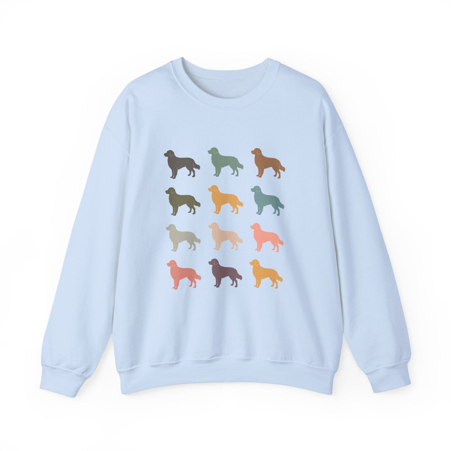 Retro Golden Retrievers Crewneck Sweatshirt Light Blue