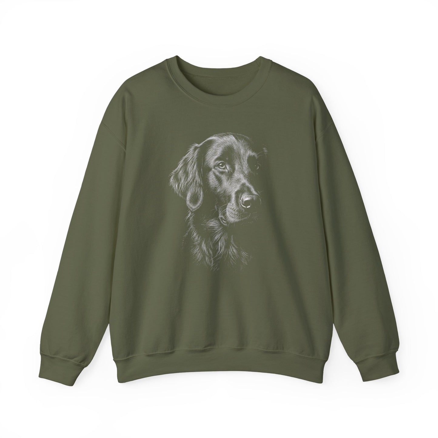 Flat Coated Retriever Engraved Crewneck Sweatshirt