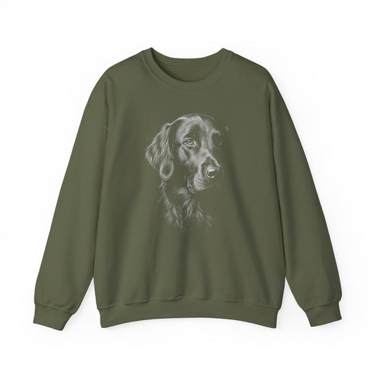 Flat Coated Retriever Engraved Crewneck Sweatshirt