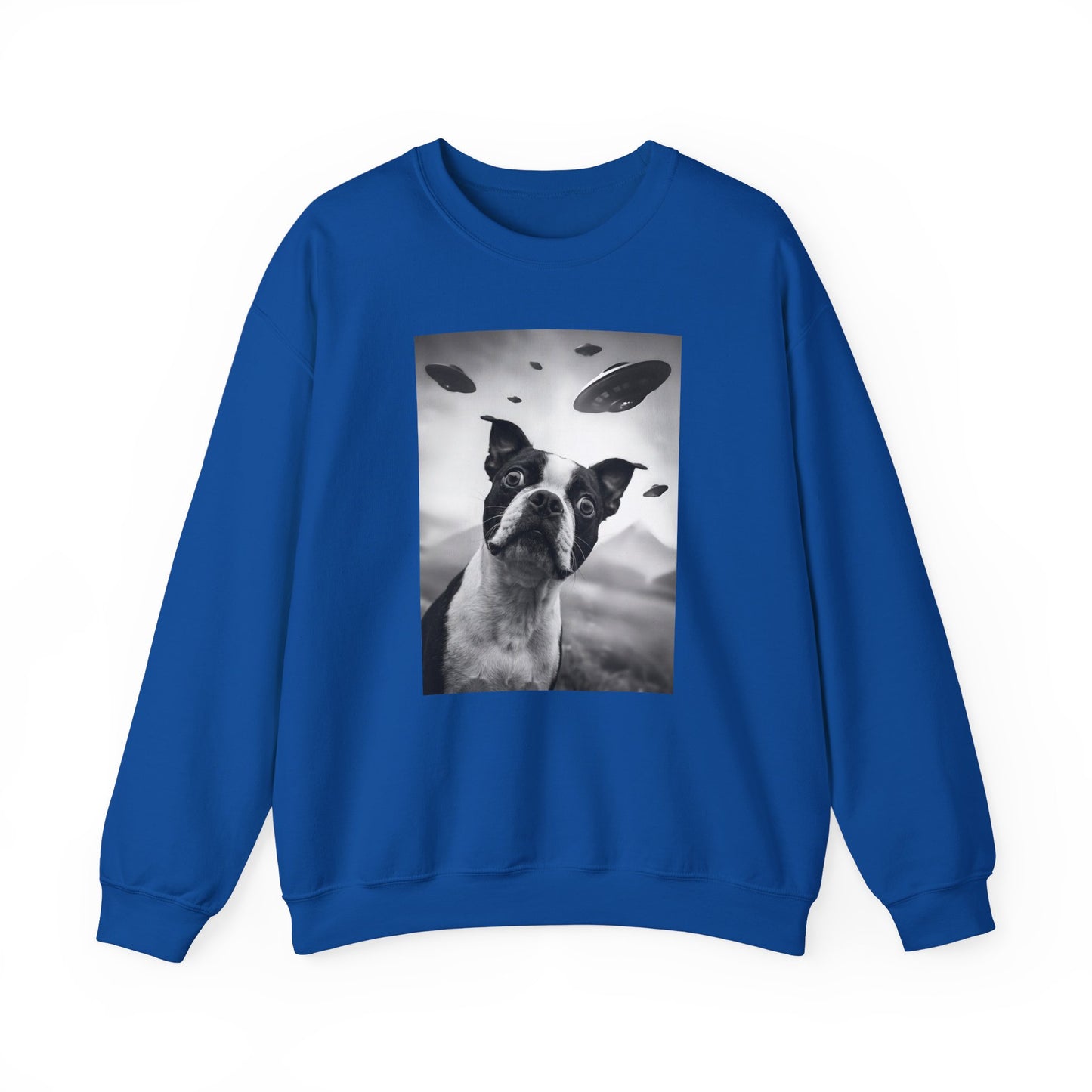Boston Terrier UFO Crewneck Sweatshirt