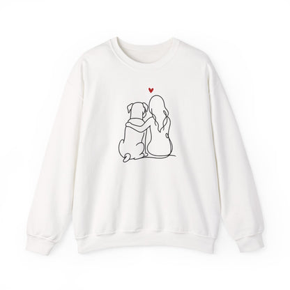 Boxer and Girl Crewneck Sweatshirt
