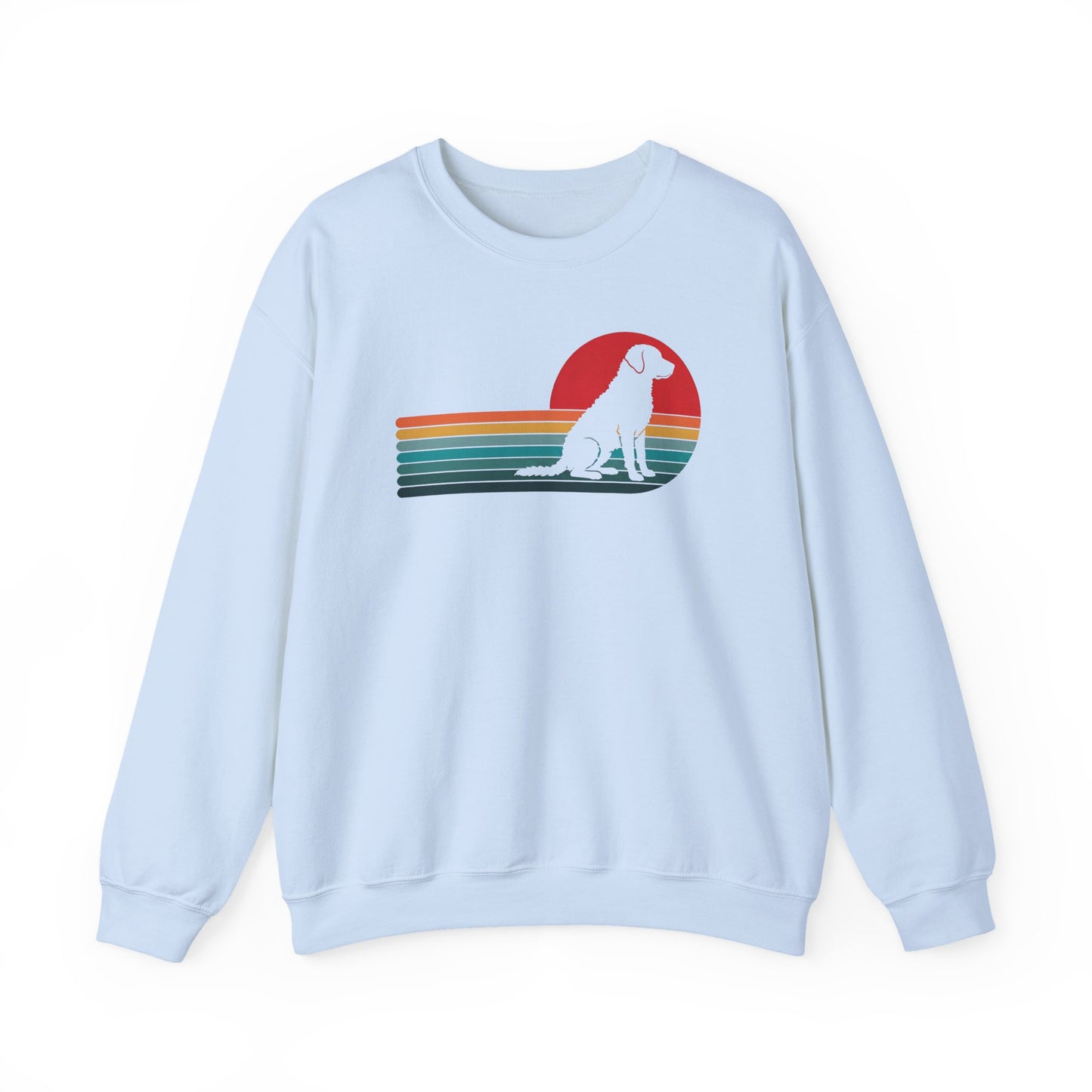 Chesapeake Bay Retriever Retro Sunset Crewneck Sweatshirt