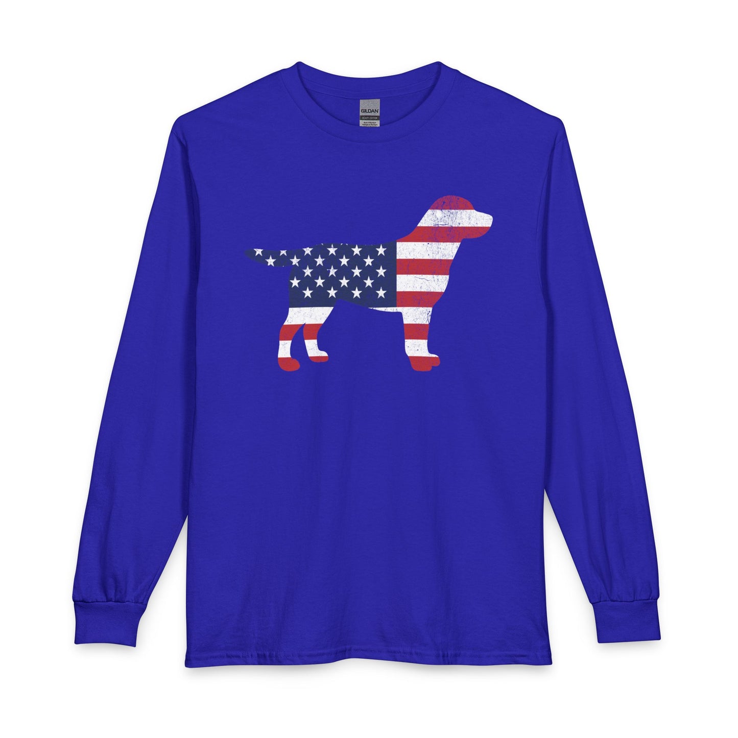 Labrador USA Flag Silhouette Long Sleeve