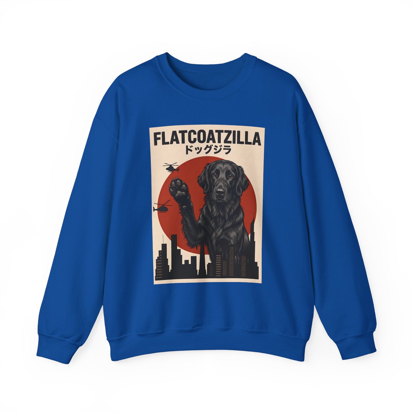 Flat Coated Retriever Flatcoatzilla Crewneck Sweatshirt