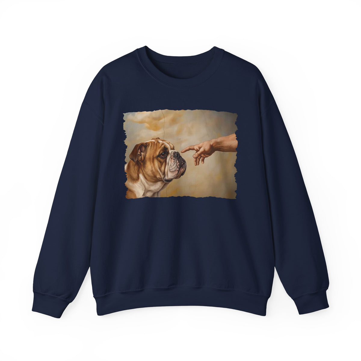 English Bulldog Creation Crewneck Sweatshirt Navy