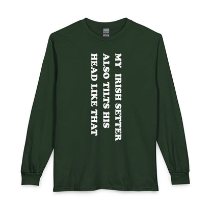 Irish Setter Tilts His Head Long Sleeve
