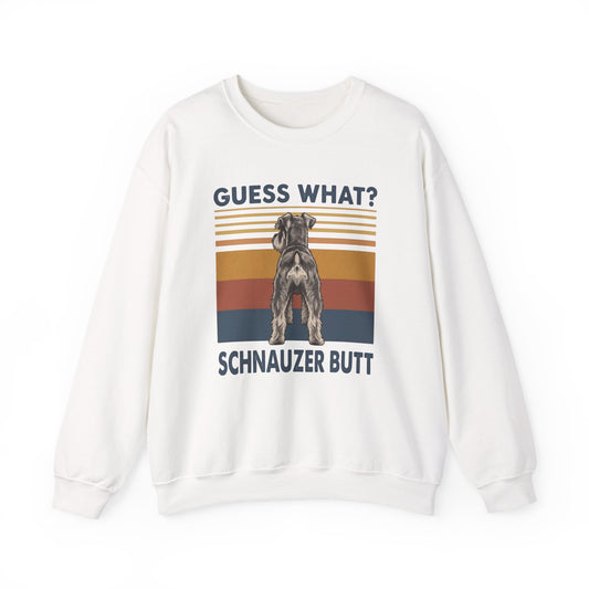 Schnauzer Butt Crewneck Sweatshirt White