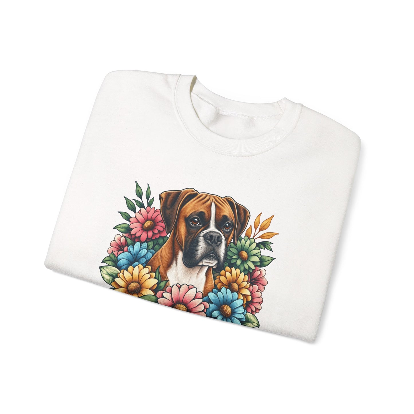 Floral Boxer Crewneck Sweatshirt