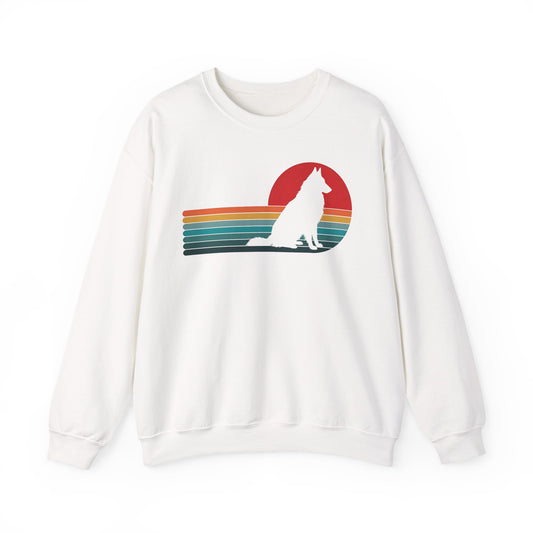 Belgian Tervuren Retro Sunset Crewneck Sweatshirt
